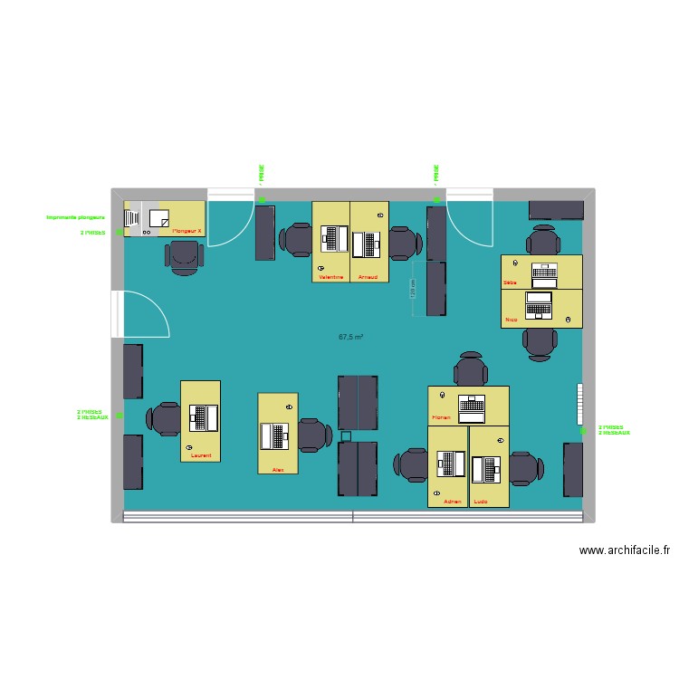 PLAN FLOREFFE emplacement bureaux. Plan de 0 pièce et 0 m2