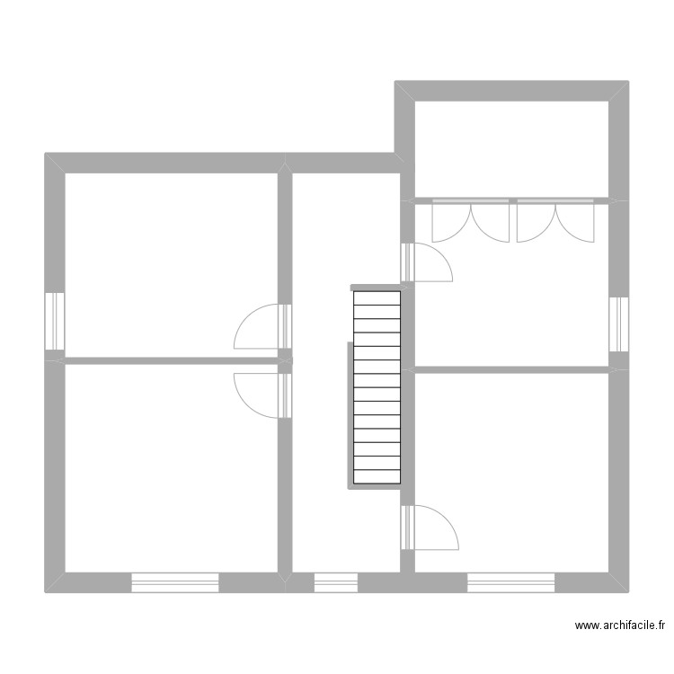 Gare 70 Etage. Plan de 3 pièces et 39 m2