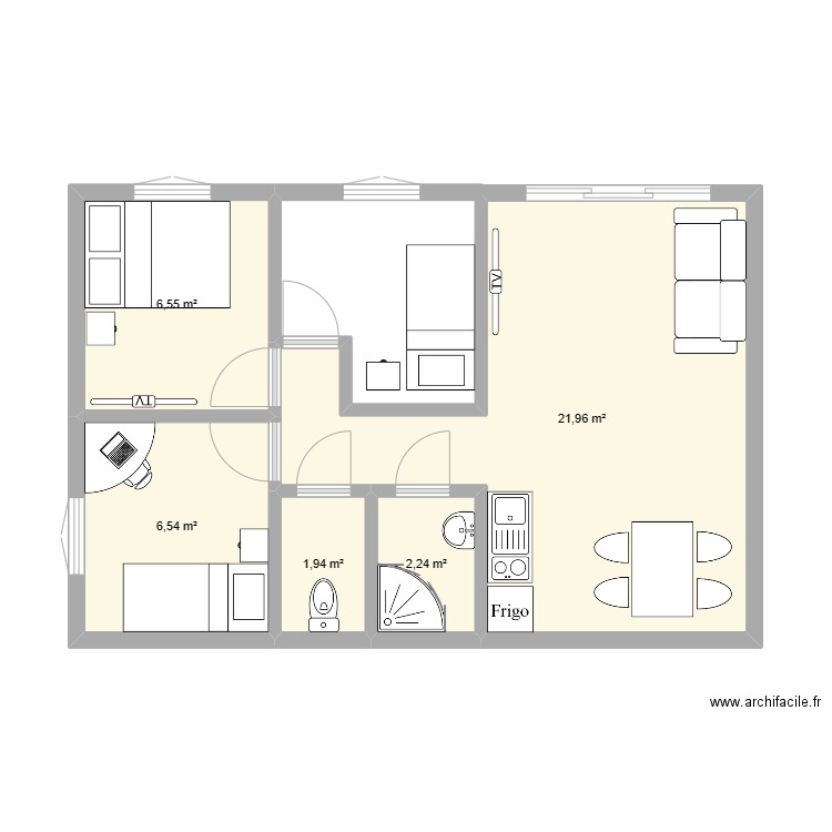 maison 01. Plan de 0 pièce et 0 m2