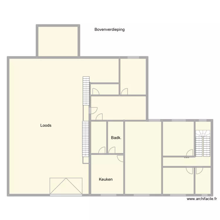 Ooigem - Oostrozebeeksestraat 141 bovenverd.. Plan de 