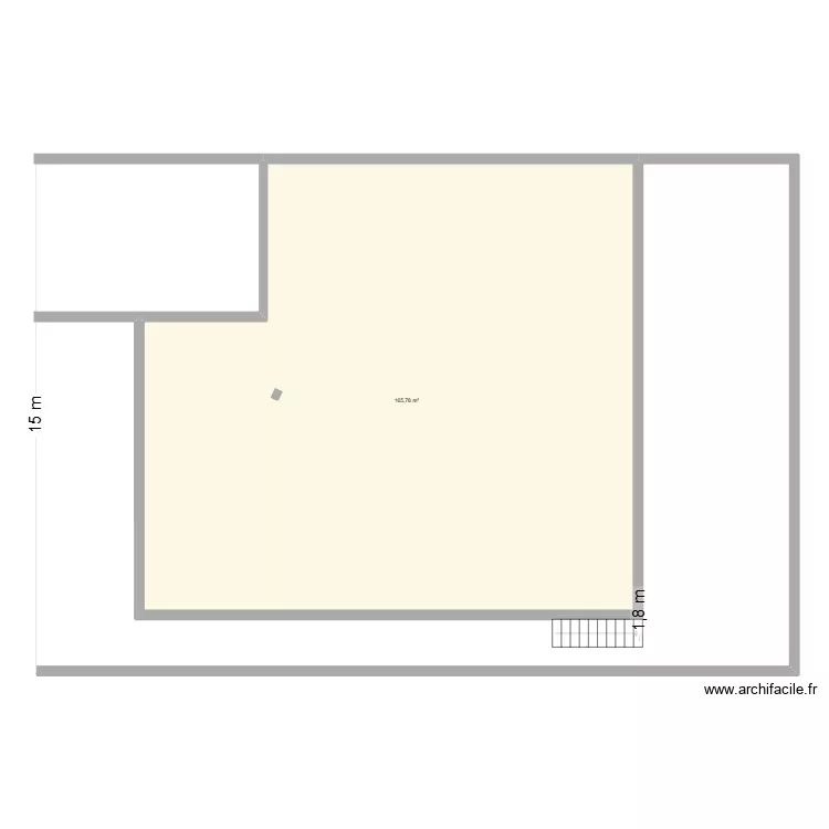 bin 1. Plan de 1  et 166 m²