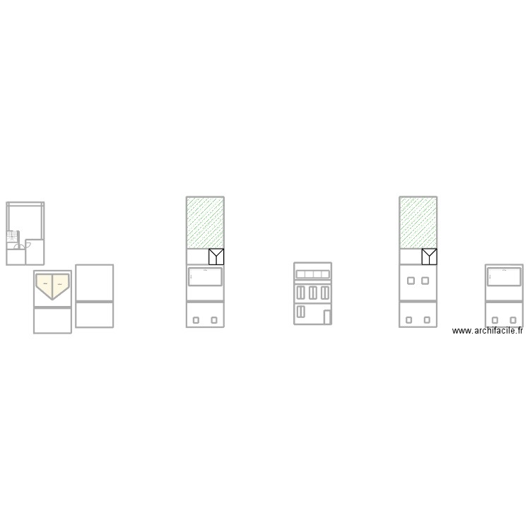 maison etage 2. Plan de 24 pièces et 177 m2