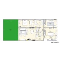 Plan Aguesseau avec cotes mesurées et aménagement + dressing + aménagements V5