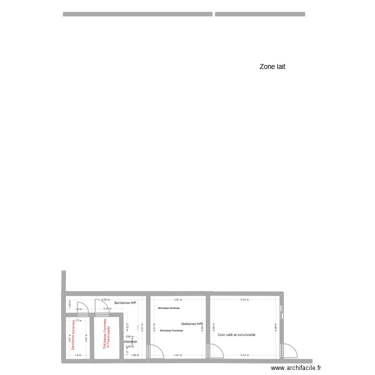 Etude 1 voltaire sanitaires - café cotation 2. Plan de 4 pièces et 60 m2