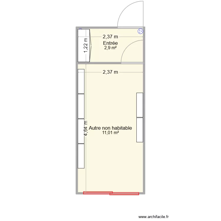 MODULE PHYTO. Plan de 2 Pièces et 14 m² MODULE PHYTO. Plan de 2 Pièces et 14 m²
