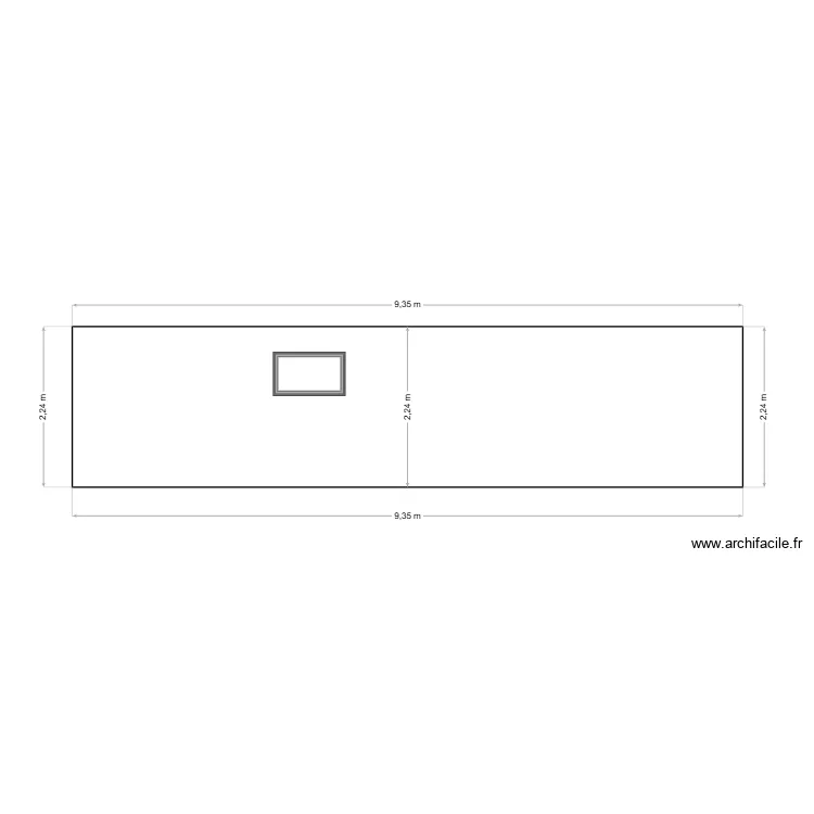 vue de cote  ouest apres travaux. Plan de 