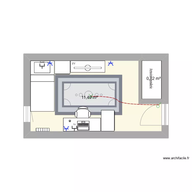 ma chambre. Plan de 