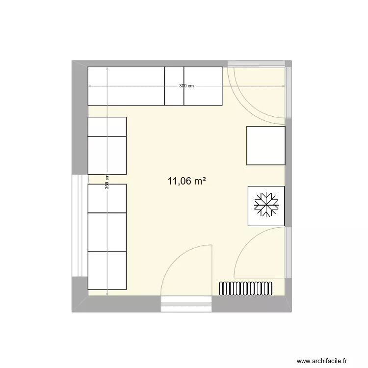 Cuisine Bertille. Plan de 