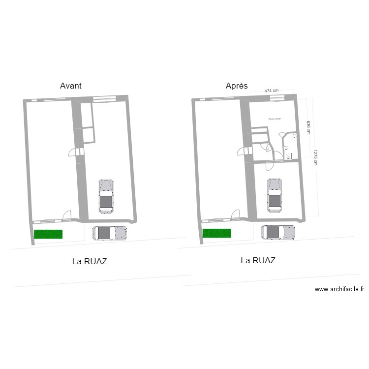 Maison RDC Studio. Plan de 0 pièce et 0 m2