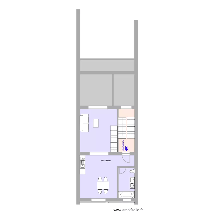Churchill 21 Rez+3 - Projeté -. Plan de 9 et 90 m² Churchill 21 Rez+3 - Projeté -. Plan de 9 et 90 m²