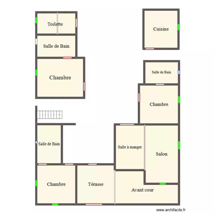 Plan maison. Plan de 13  et 167 m²