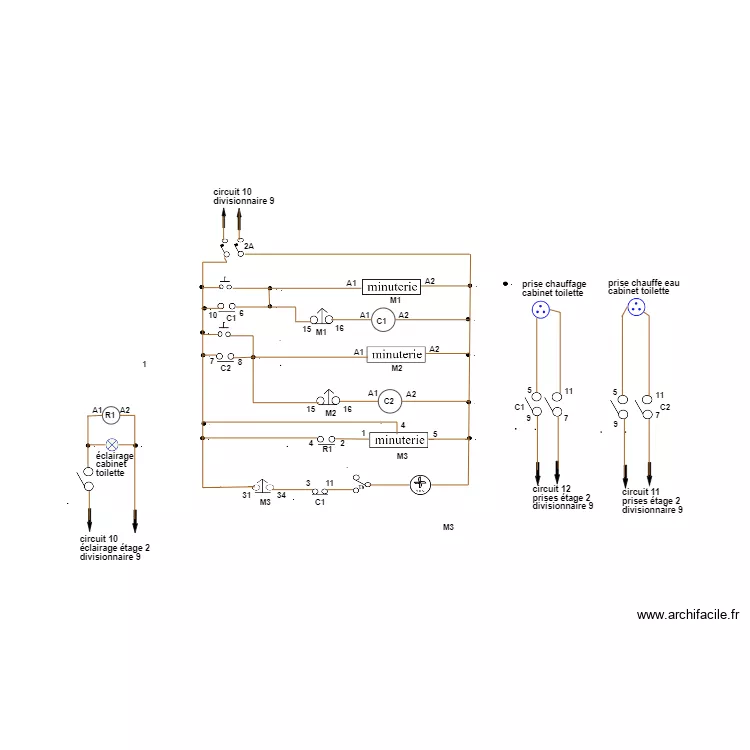 schema principe coffret ventilation chauffage ventilation cabinet de toilette &eacute;tage 2. Plan de 