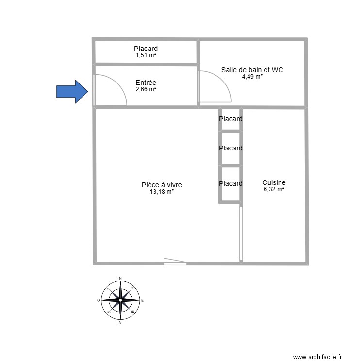 risse. Plan de 8 pièces et 29 m2