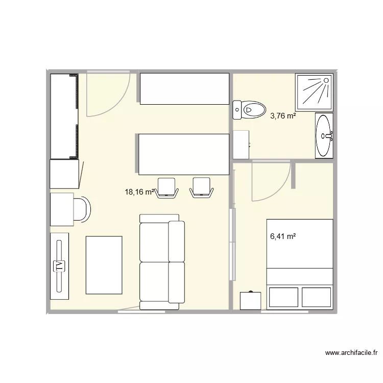 Delphine Collegien 2. Plan de 3  et 28 m²