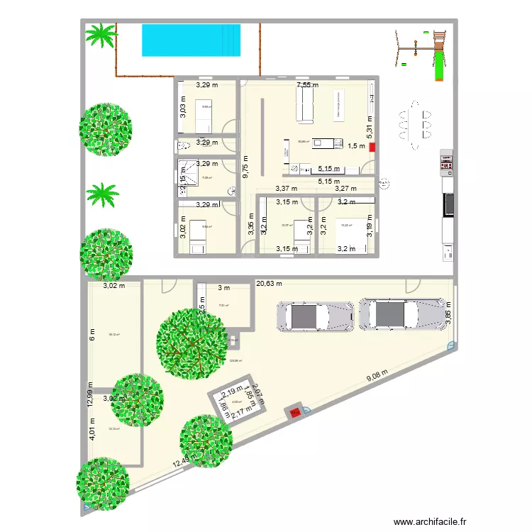 Maison_v16. Plan de 8  et 113 m²