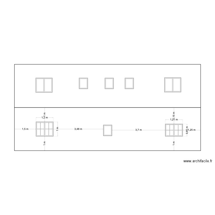 face arrière  Assas simple 1. Plan de 0 pièce et 0 m2
