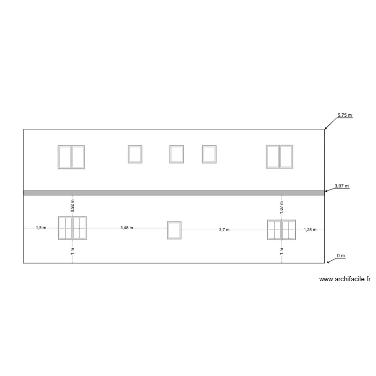 face arrière Assas simple 1. Plan de face arrière Assas simple 1. Plan de