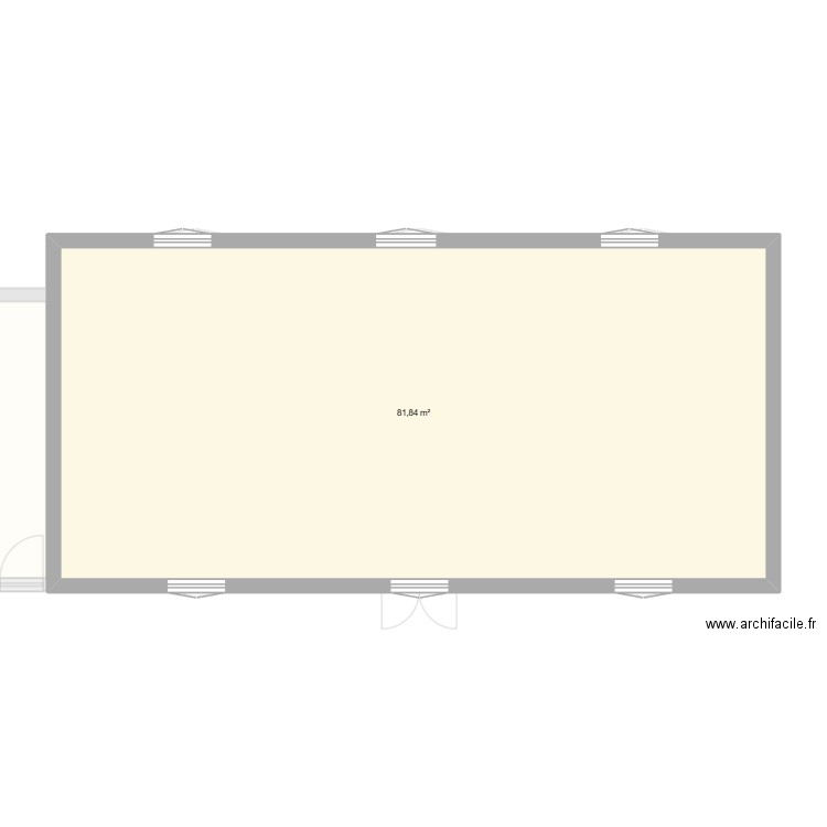 Maison Facade. Plan de 4 pièces et 283 m2