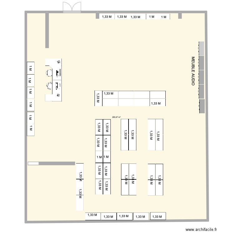 MONTBELIARD. Plan de 1 pièce et 260 m2
