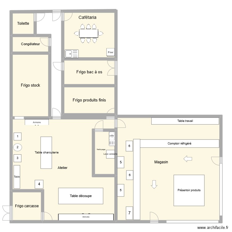 Plan gestion. Plan de 10 pièces et 262 m2