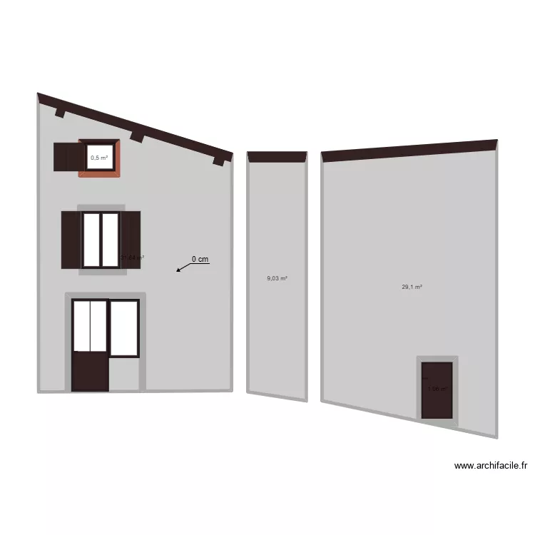 PLAN DE FACADE VILLECHENEVE. Plan de 