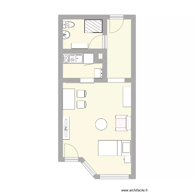 Andree Pervenches. Plan de 5 pièces et 32 m²
