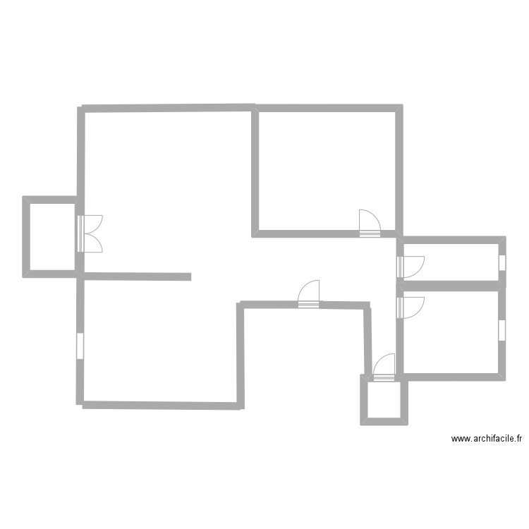 Yvette. Plan de 5 pièces et 46 m2