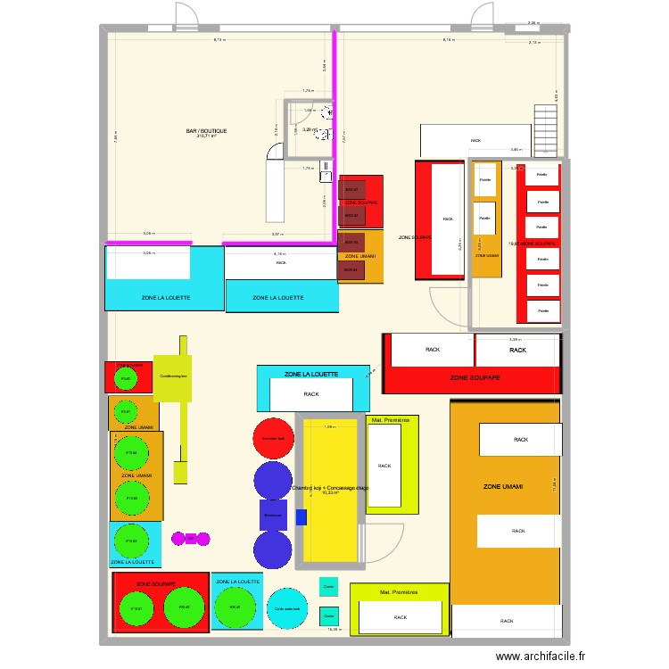 Plan install. Plan de 4 pièces et 364 m2