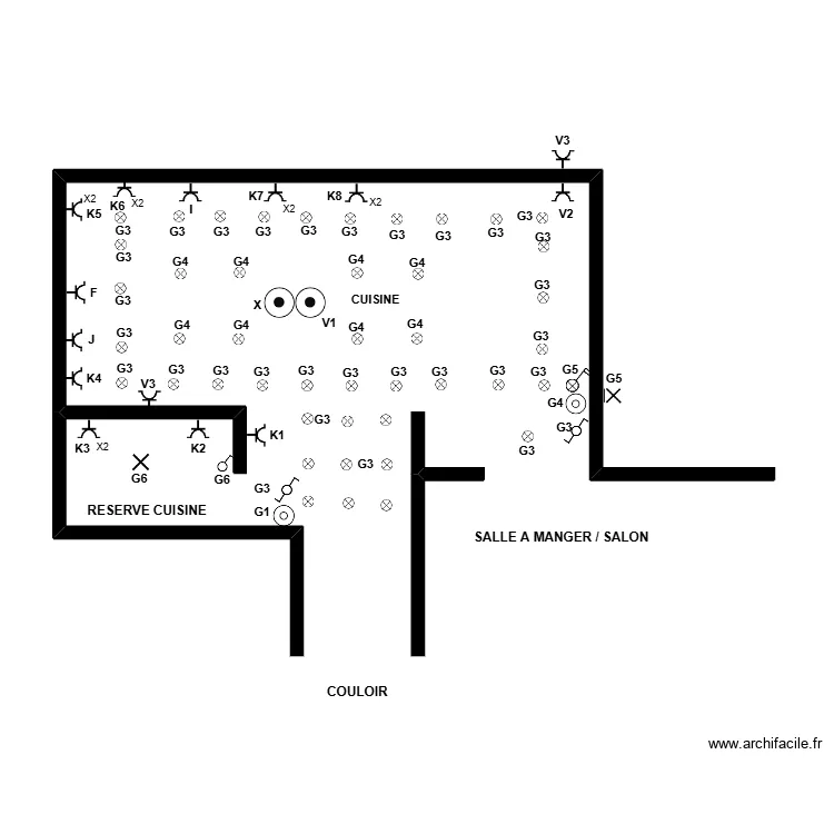 AVISCOURT CUISINE. Plan de 