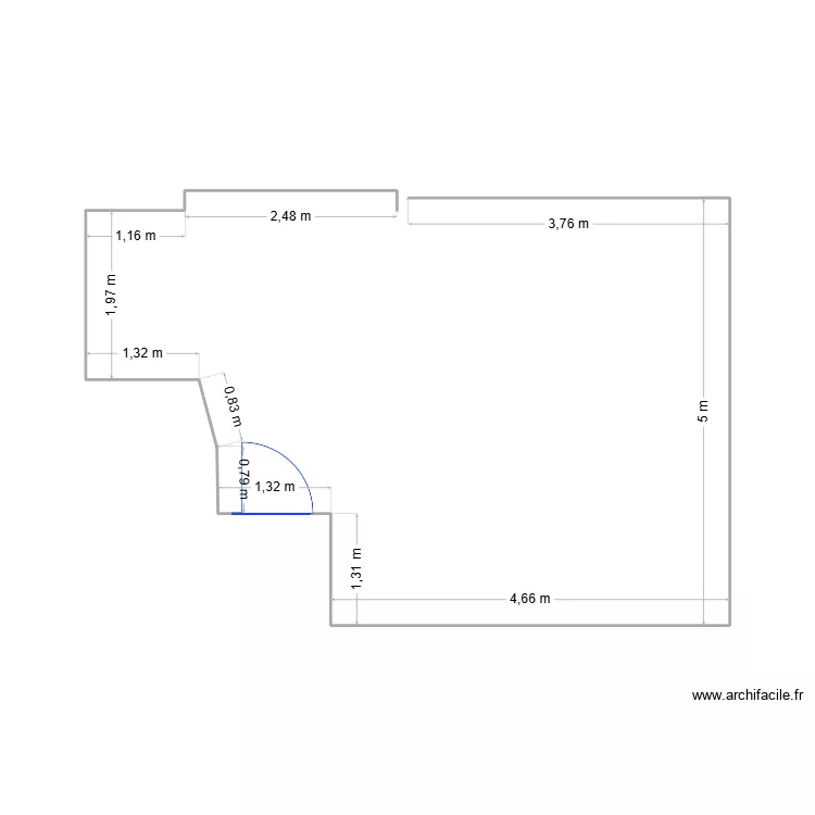 MESURE CHAMBRE FAURE LUSSAS VIERGE OK. Plan de 