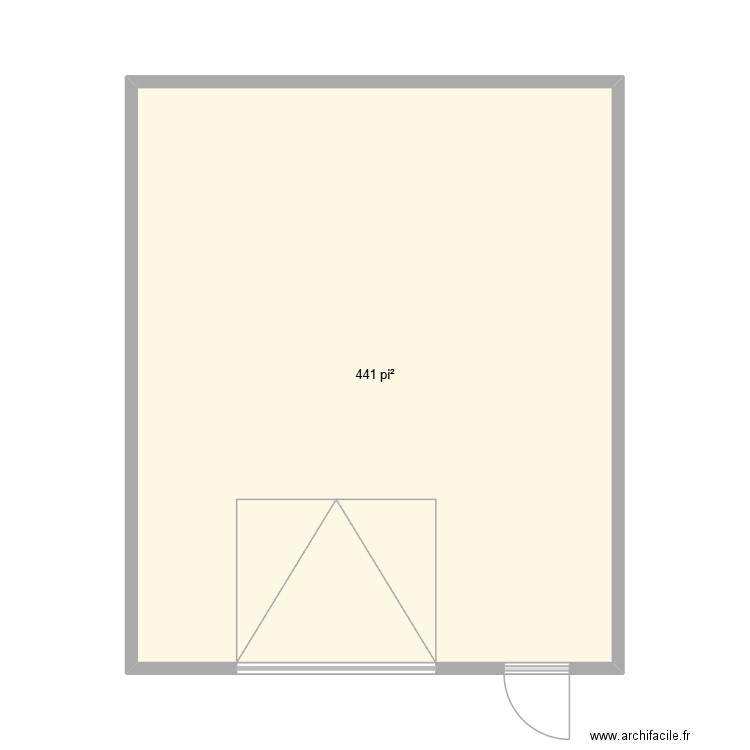 garage plan de sur pour porte NUMERO 1. Plan de 1 pièce et 41 m2
