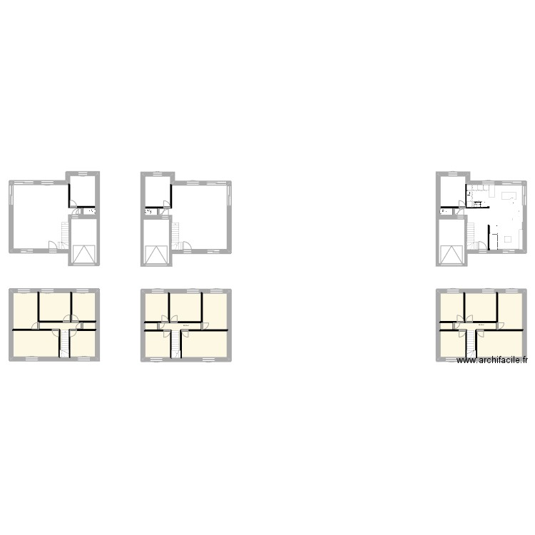 Plan de base. Plan de 3 pièces et 199 m2
