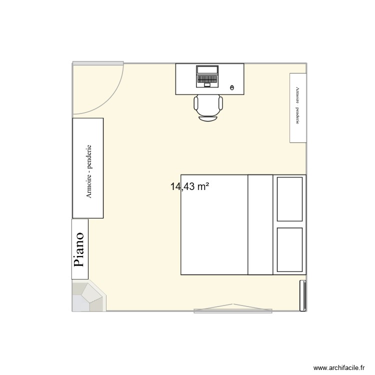Chambre croupie. Plan de 0 pièce et 0 m2