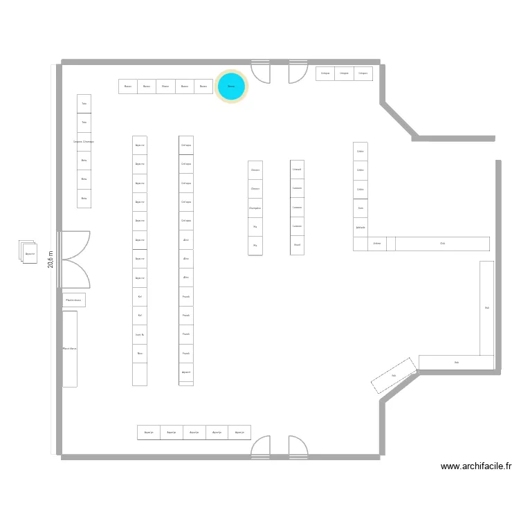 Salle arvert 2026. Plan de 