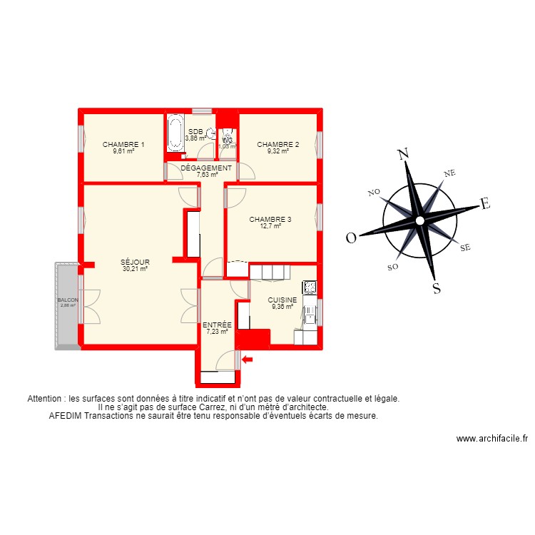 BI 20411 - . Plan de 14 pièces et 114 m2