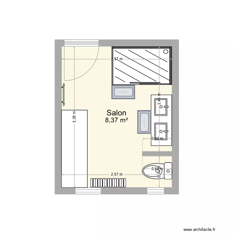salle de bain 01. Plan de salle de bain 01. Plan de