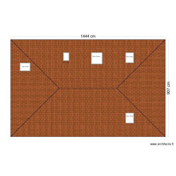 Toiture Projet. Plan de 0 pièce et 0 m2