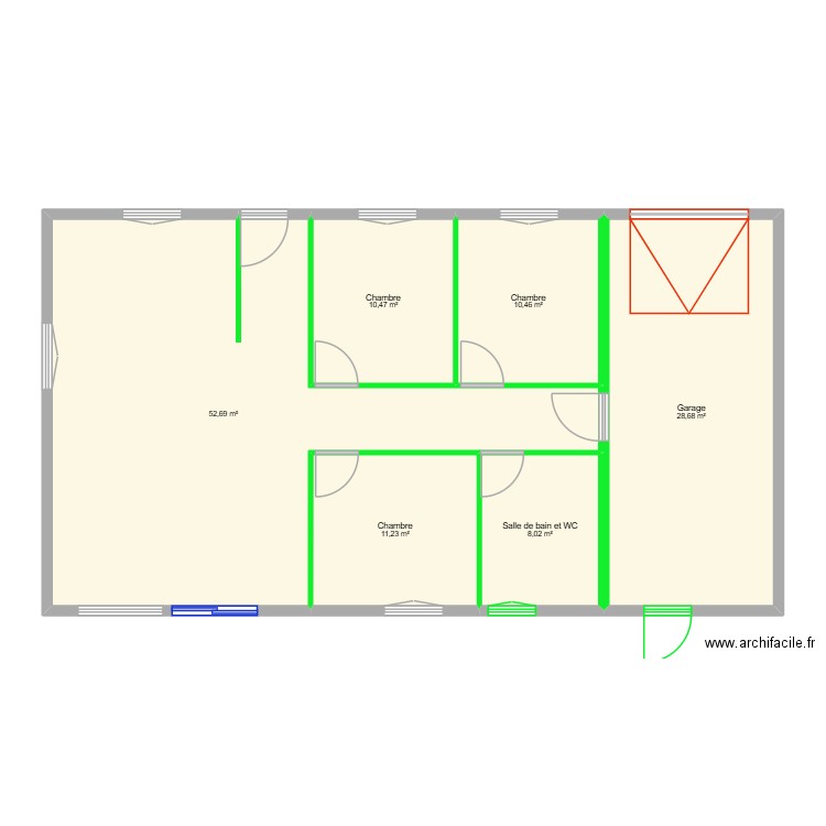 plan marie. Plan de 6 pièces et 122 m2