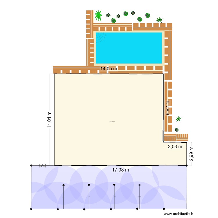 CAMARA. Plan de 1 pièce et 174 m2