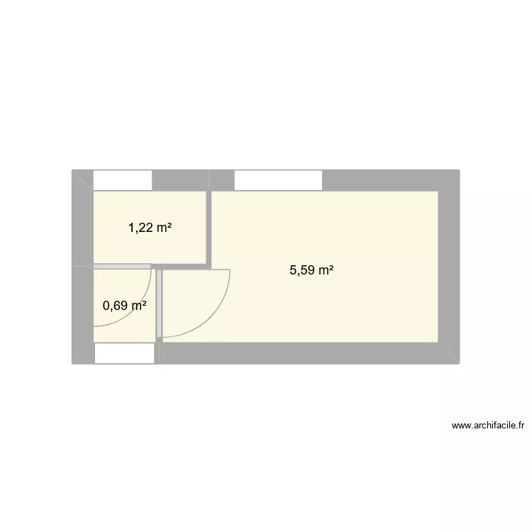 Salle de bains. Plan de 3 et 8 m² Salle de bains. Plan de 3 et 8 m²