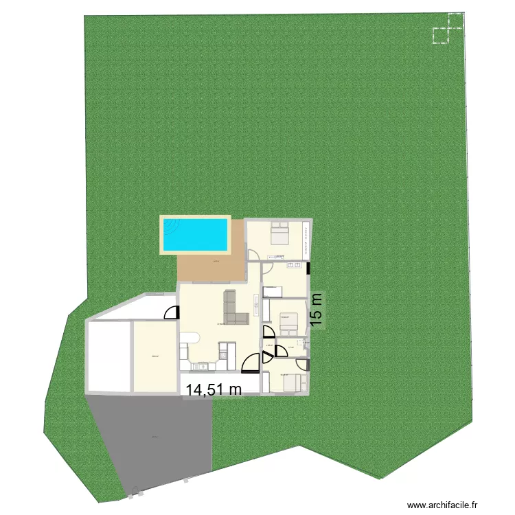 maison futyures. Plan de 12  et 258 m²