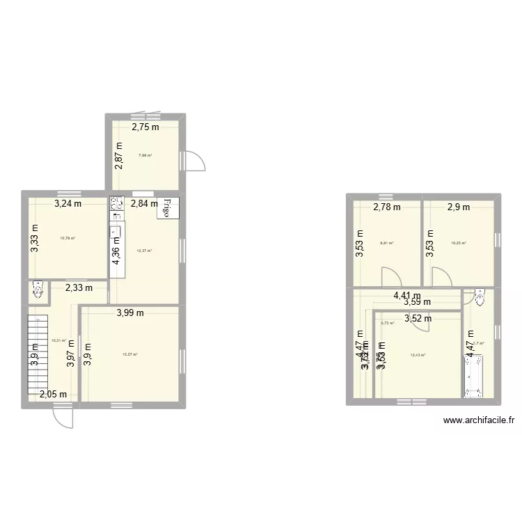 Vieux Longueil 2. Plan de 9  et 103 m²
