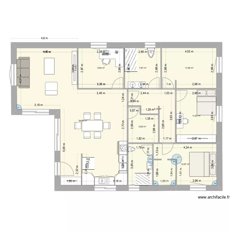bretagne. Plan de 8 Pièces et 127 m² bretagne. Plan de 8 Pièces et 127 m²