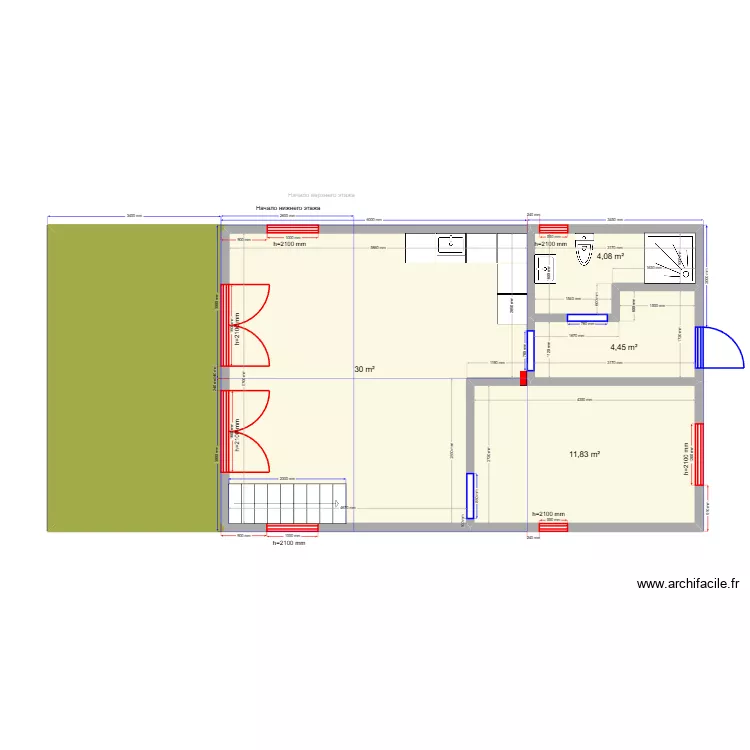 ЕБ 6 кар. Plan de 10  et 99 m²