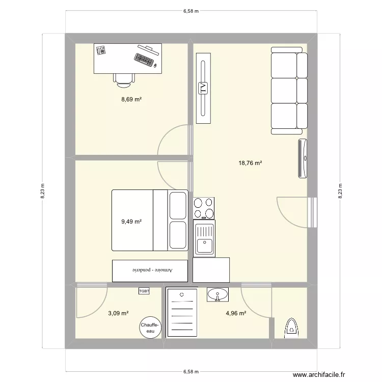 Zone 4 Sous so. Plan de 5 et 45 m² Zone 4 Sous so. Plan de 5 et 45 m²