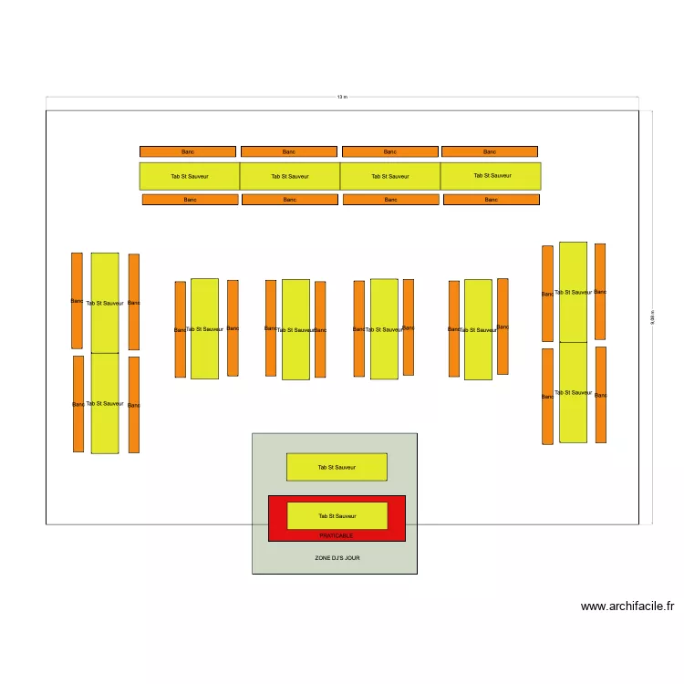 Petit Chapiteau Espace Repas. Plan de 
