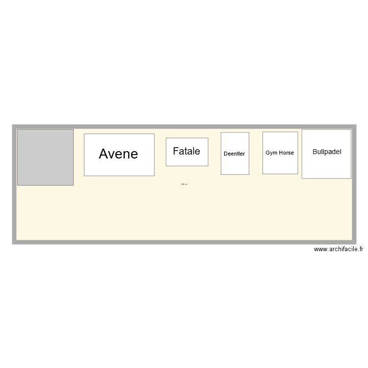 vilage padel. Plan de 1 pièce et 192 m2