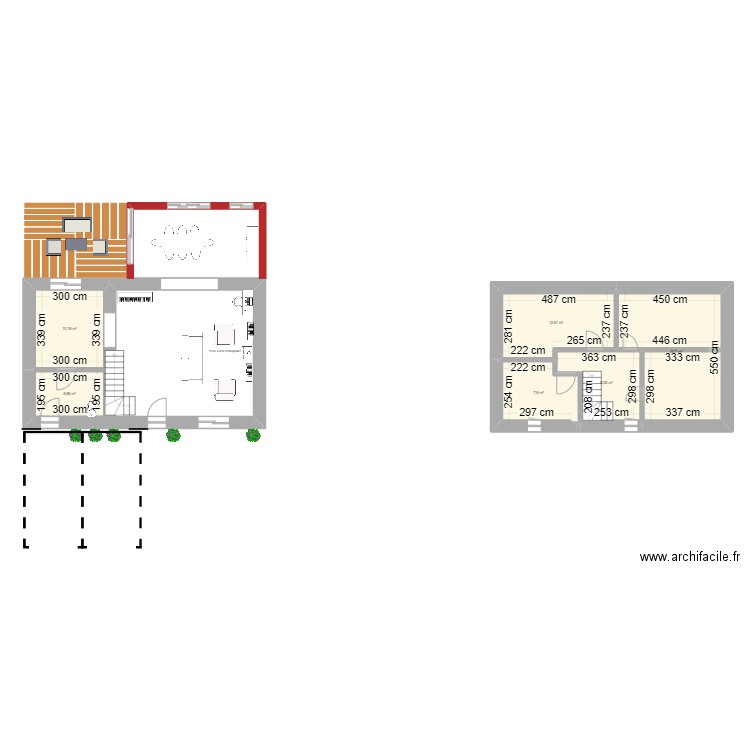 Maison LCE. Plan de 6 pièces et 66 m2