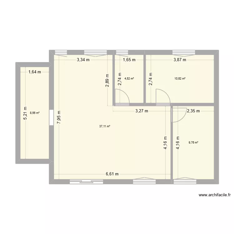 Maison elec. Plan de 5  et 71 m²
