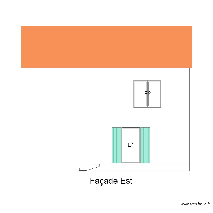 Rouret Facade Est. Plan de 